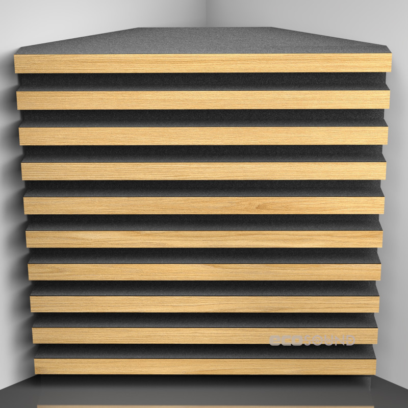 Bass trap Ecosound Comb HDF-Black 50 x 50 cm 150 mm black