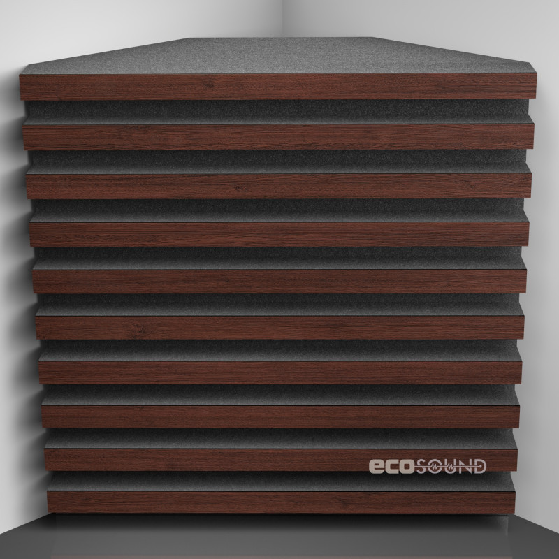 Bass trap Ecosound Comb HDF-Black 50 x 50 cm 150 mm black