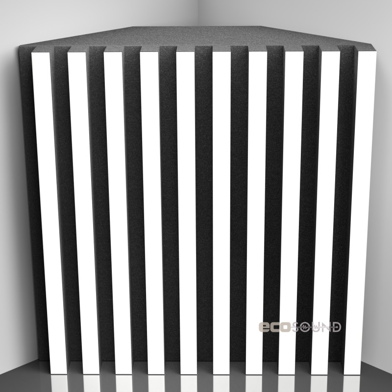 Bass trap Ecosound Comb HDF-White 50 x 50 cm 150 mm white