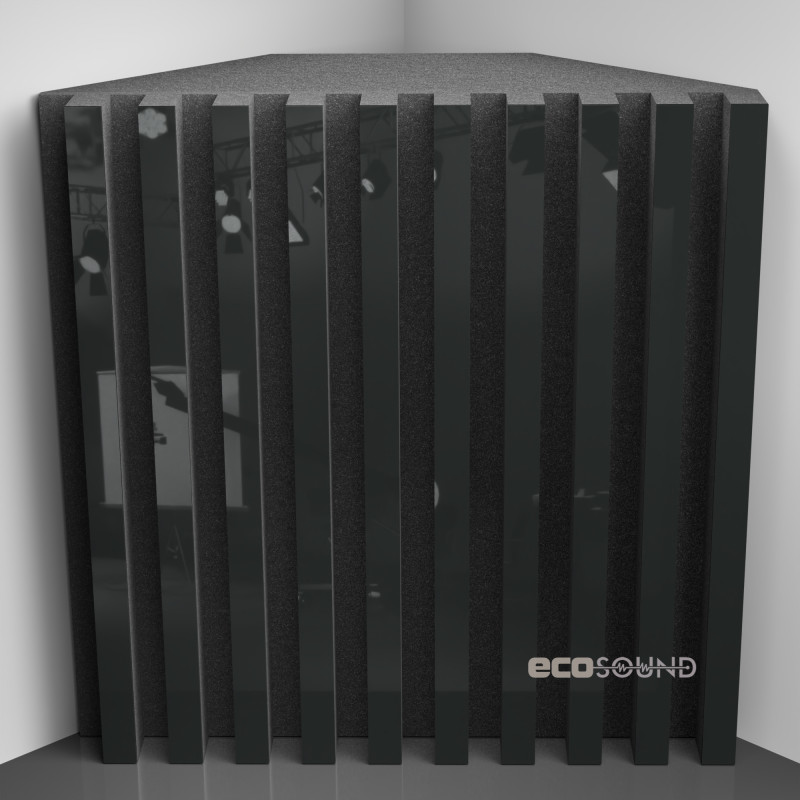Bass trap Ecosound Comb Plastic Black 50 x 50 cm 150 mm