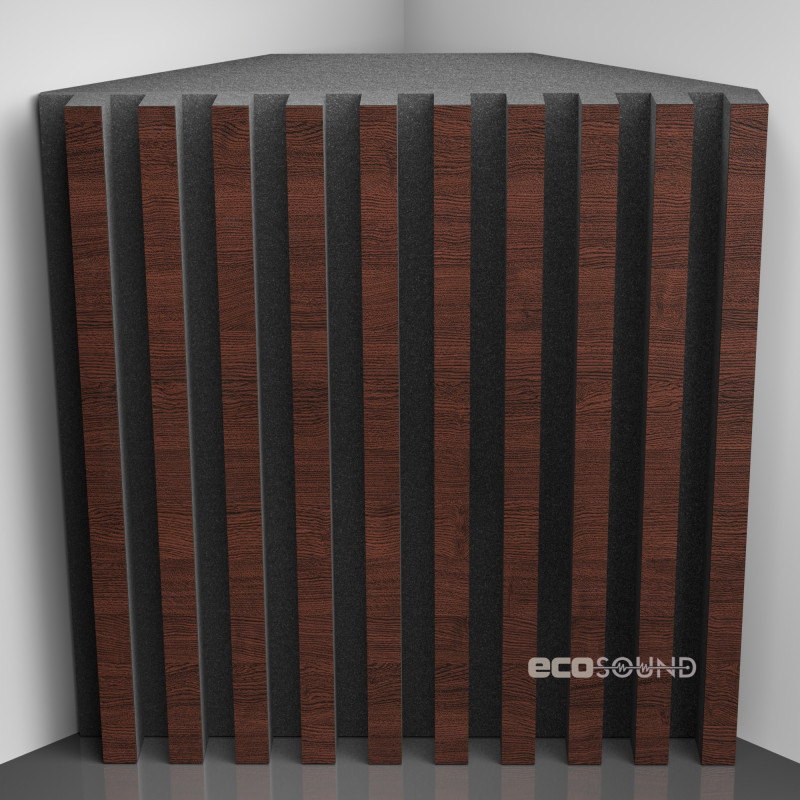 Bass trap Ecosound Comb Wenge 50 x 50 cm 150 mm brown