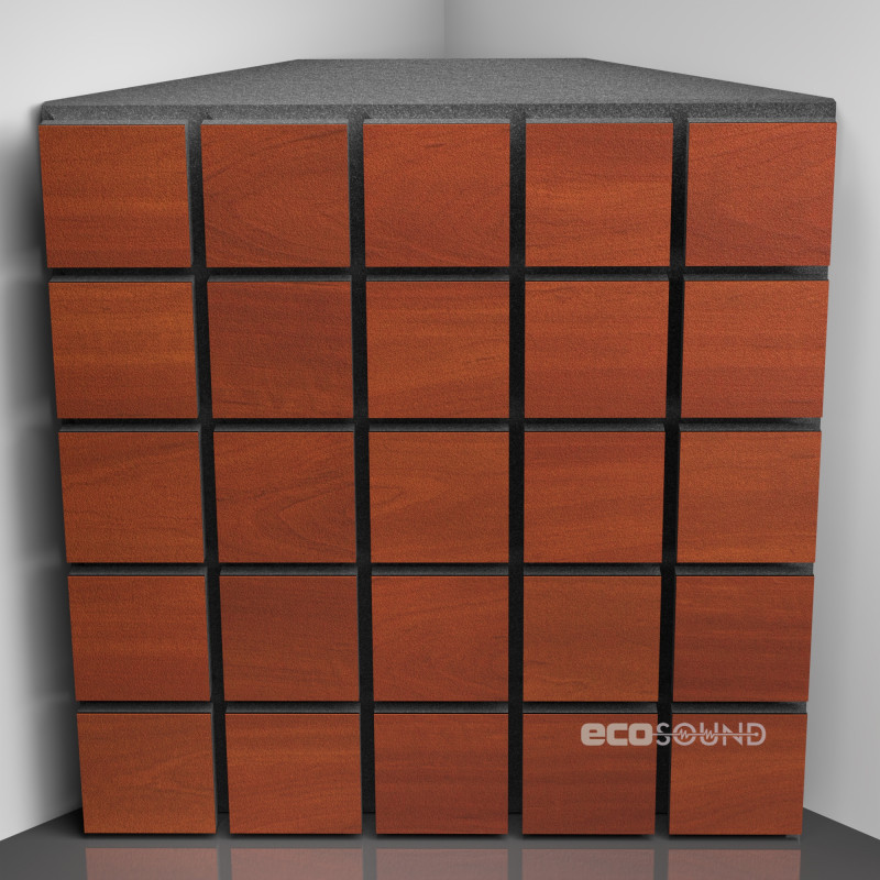 Bass trap Ecosound Tetras Wood HDF-Black 50 x 50 cm 150 mm black