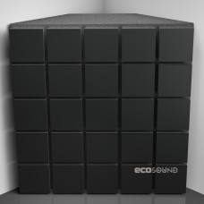 Bass trap Ecosound Tetras Wood HDF-Black 50 x 50 cm 150 mm black