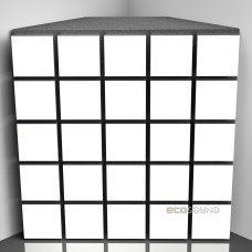 Bass trap Ecosound Tetras Wood HDF-White 50 x 50 cm 150 mm white