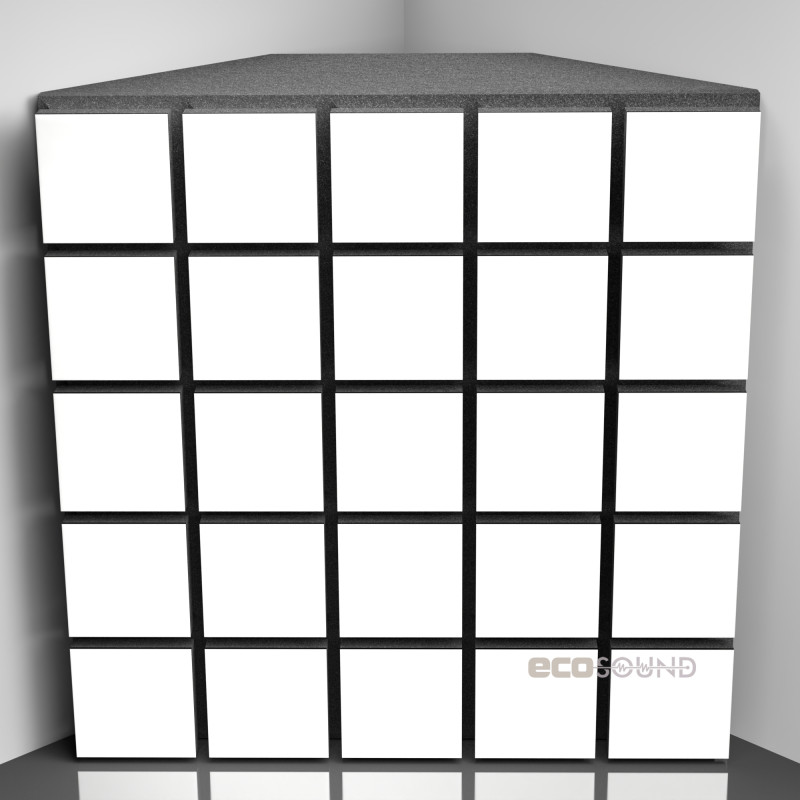 Bass trap Ecosound Tetras Wood HDF-Black 50 x 50 cm 150 mm black