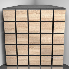 Bass Trap Ecosound Tetras Wood Lt-Sonoma-Oak 50 x 50 cm 150 mm latte