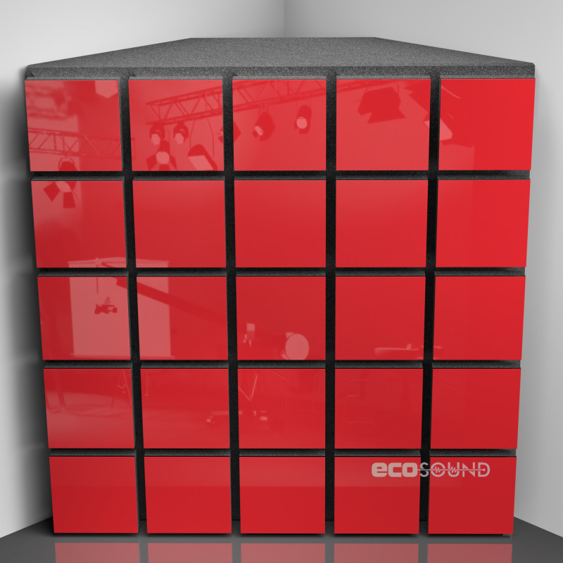 Bass trap Ecosound Tetras Wood HDF-Black 50 x 50 cm 150 mm black