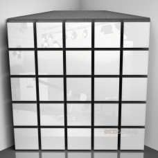 Bass trap Ecosound Tetras Plastic White 50 x 50 cm 150 mm