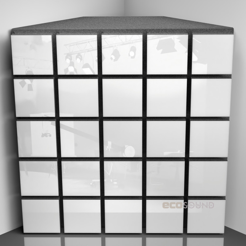 Bass trap Ecosound Tetras Wood HDF-Black 50 x 50 cm 150 mm black