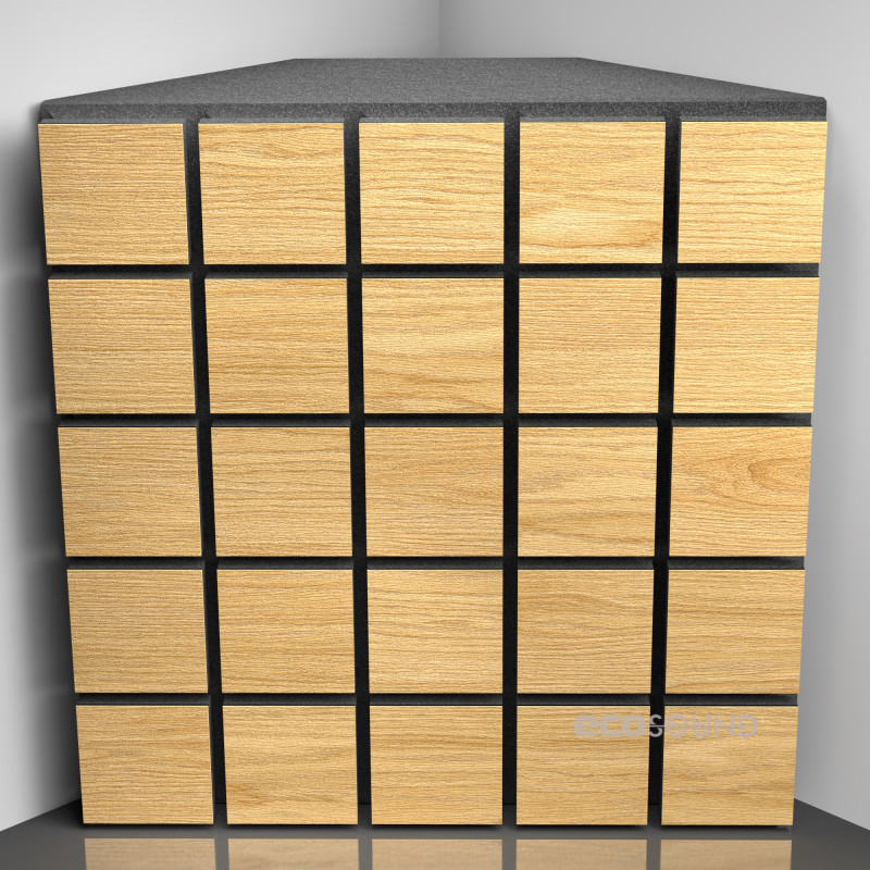 Bass trap Ecosound Tetras Wood HDF-Black 50 x 50 cm 150 mm black