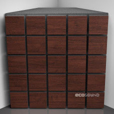 Bass trap Ecosound Tetras Wood Wenge 50 x 50 cm 150 mm brown