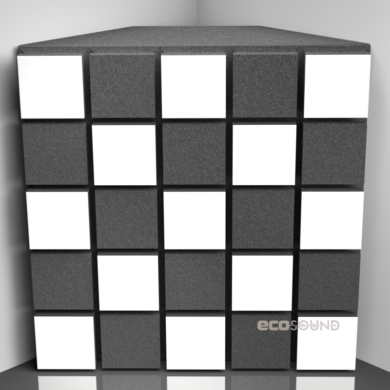 Bass trap Ecosound Tetras Acoustic Plastic White 50 x 50 cm 150 mm