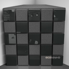 Bass trap Ecosound Tetras Acoustic Plastic Black 50 x 50 cm 150 mm