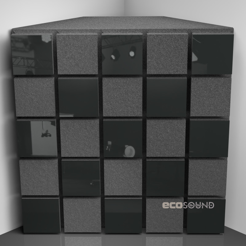 Bass trap Ecosound Tetras Acoustic Plastic White 50 x 50 cm 150 mm