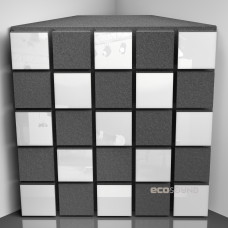 Bass trap Ecosound Tetras Acoustic Plastic White 50 x 50 cm 150 mm