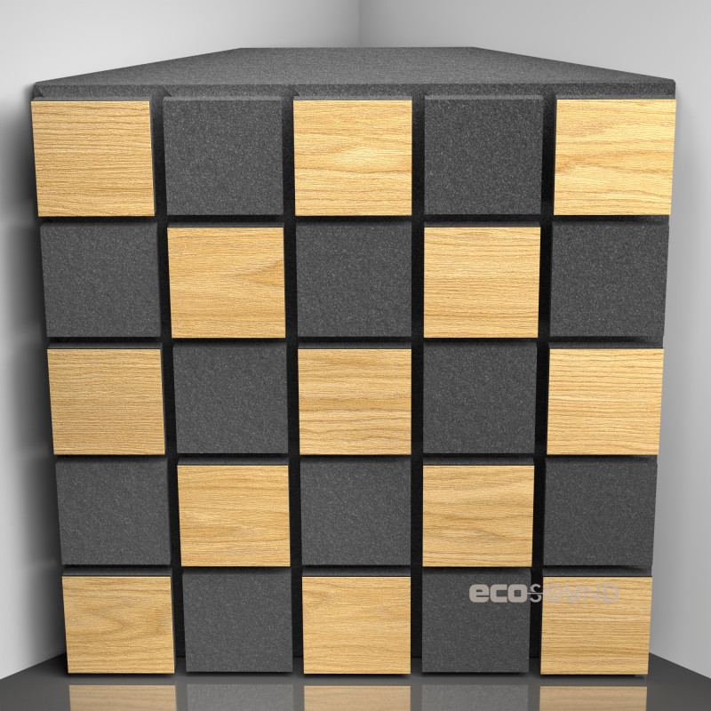 Bass trap Ecosound Tetras Acoustic Plastic White 50 x 50 cm 150 mm