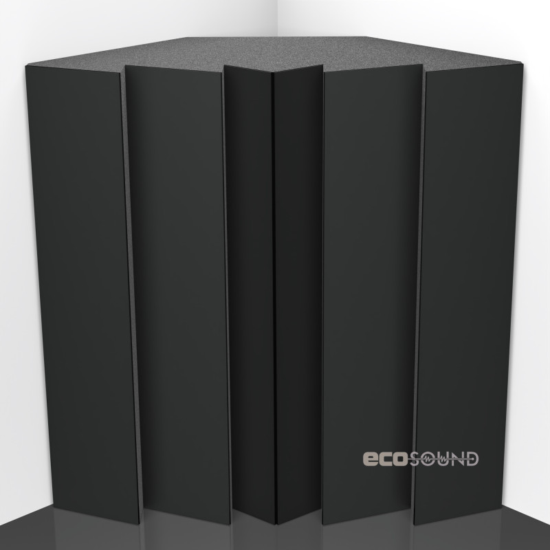 Bass trap Ecosound Pindiff Rock HDF-Black 50 x 50 cm 150 mm black