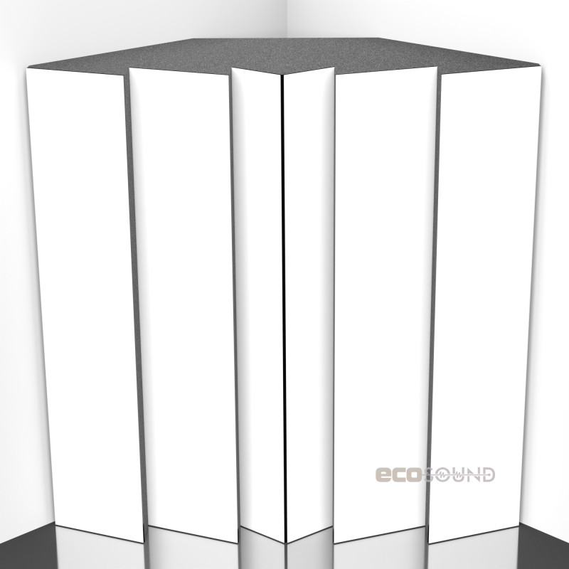 Bass trap Ecosound Pindiff Rock HDF-White 50 x 50 cm 150 mm white