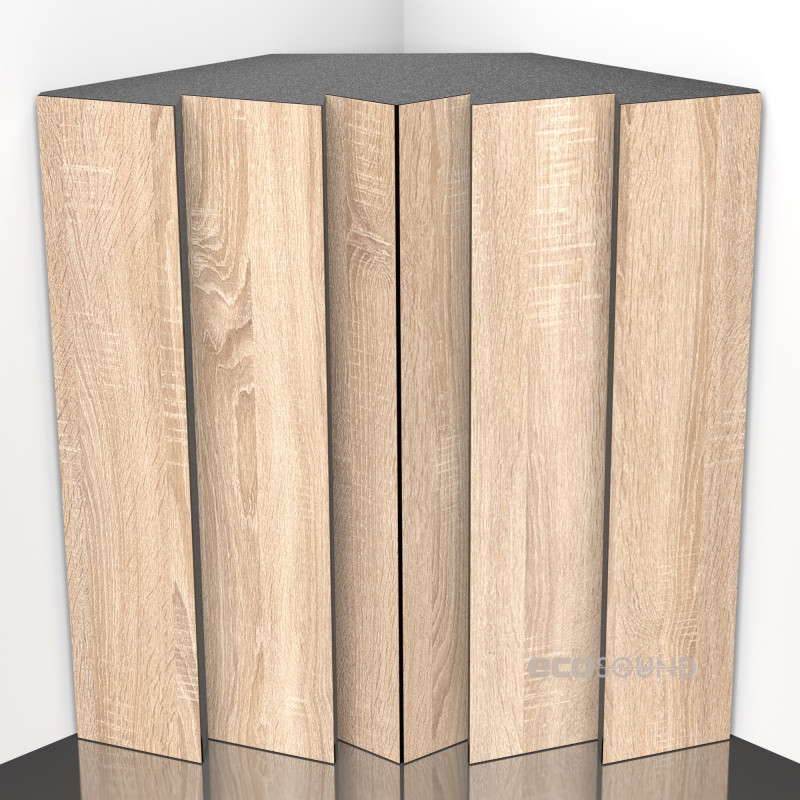 Bass Trap Ecosound Pindiff Rock Lt-Sonoma-Oak 50 x 50 cm 150 mm latte