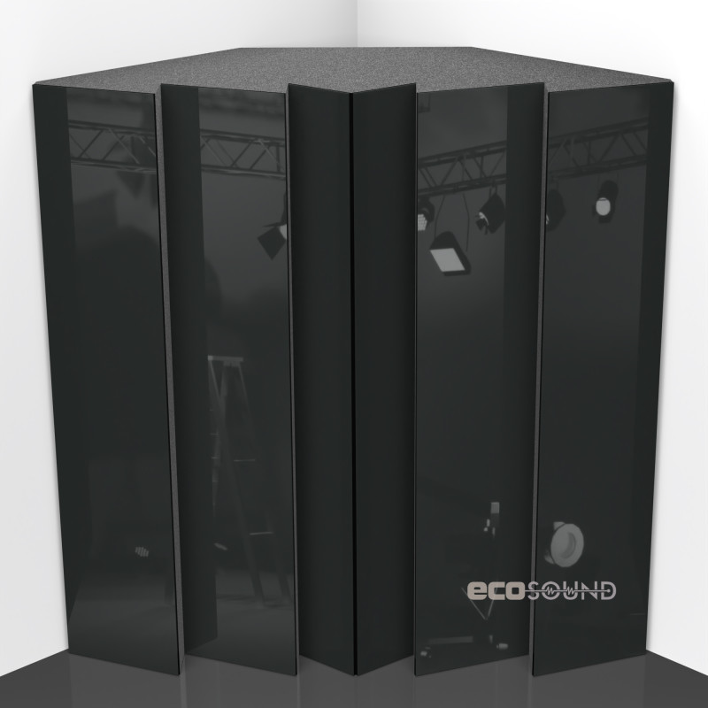 Bass Trap Ecosound Pindiff Rock Plastic Black 50 x 50 cm 150 mm