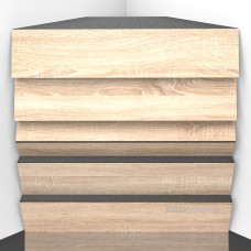 Bass Trap Ecosound Pindiff Rock Lt-Sonoma-Oak 50 x 50 cm 150 mm latte