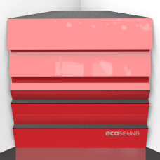 Bass Trap Ecosound Pindiff Rock Plastic Red 50 x 50 cm 150 mm