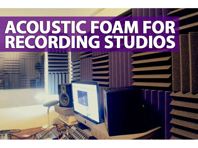Acoustic foam for recording studios