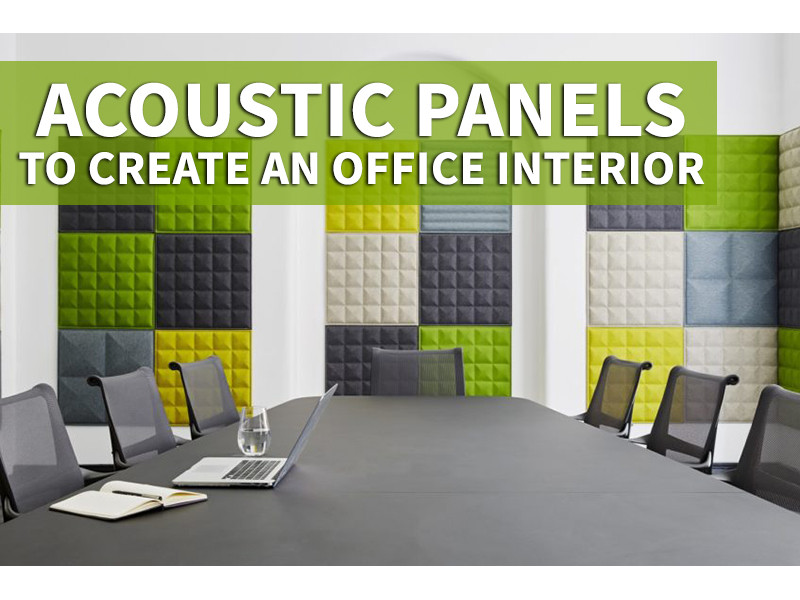 Acoustic panels to create an office interior