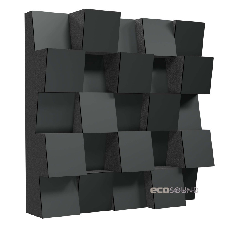 Acoustic diffuser-diffuser Ecosound EcoDiff Apple-Locarno 50 x 50 cm 103 mm brown 