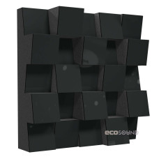 Acoustic diffuser-diffuser Ecosound EcoDiff Plastic Black 50 x 50 cm 103 mm black plastic 