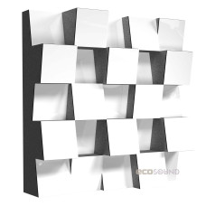Acoustic diffuser-diffuser Ecosound EcoDiff Plastic White 50 x 50 cm 103 mm white plastic 