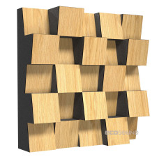 Acoustic diffuser-diffuser Ecosound EcoDiff Sherwood-Oak 50 x 50 cm 103 mm light oak 