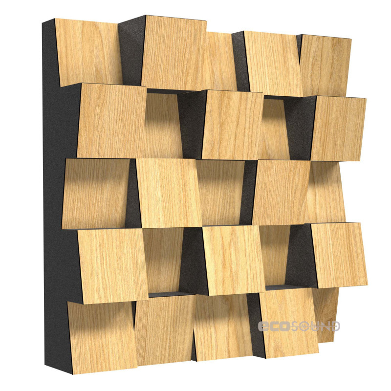 Acoustic diffuser-diffuser Ecosound EcoDiff Apple-Locarno 50 x 50 cm 103 mm brown 