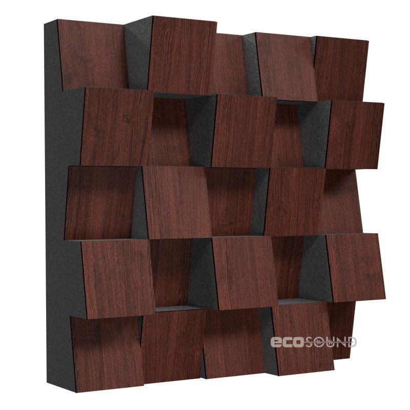 Acoustic diffuser-diffuser Ecosound EcoDiff Apple-Locarno 50 x 50 cm 103 mm brown 