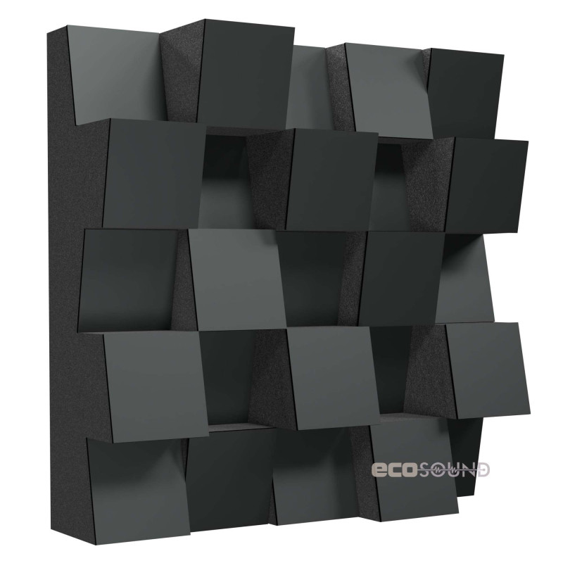 Acoustic diffuser-diffuser Ecosound EcoDiff Apple-Locarno 50 x 50 cm 153 mm brown 