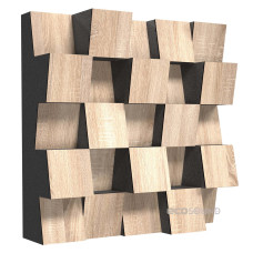 Acoustic diffuser-diffuser Ecosound EcoDiff Lt-Sonoma-Oak 50 x 50 cm 153 mm latte 