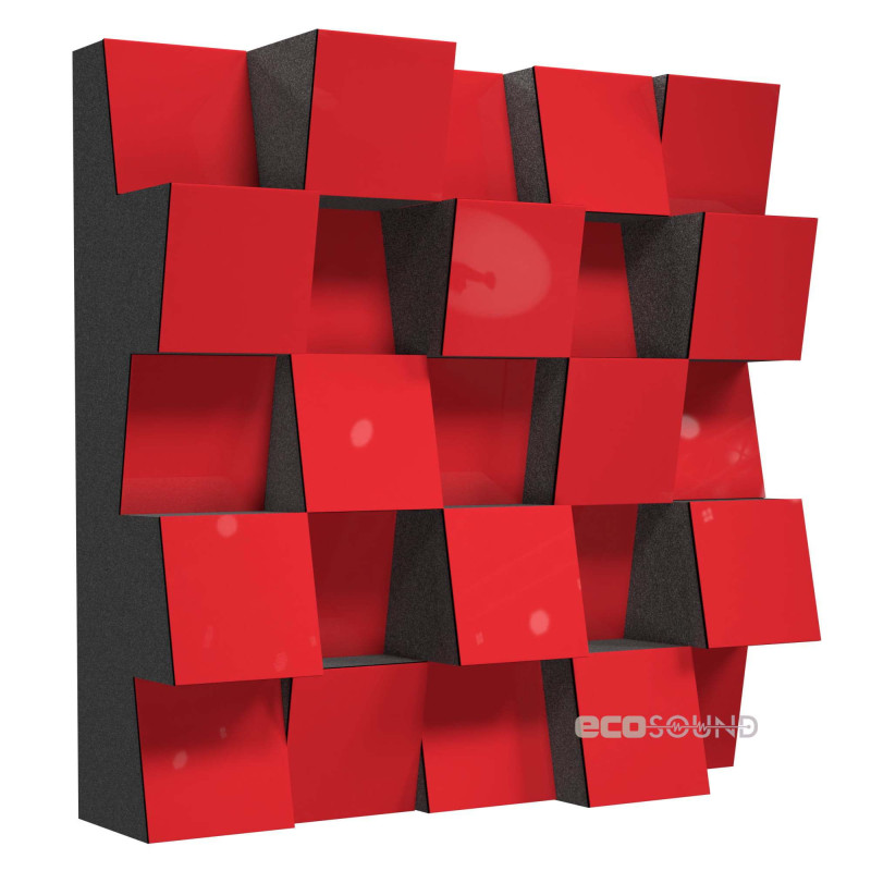 Acoustic diffuser-diffuser Ecosound EcoDiff Apple-Locarno 50 x 50 cm 153 mm brown 