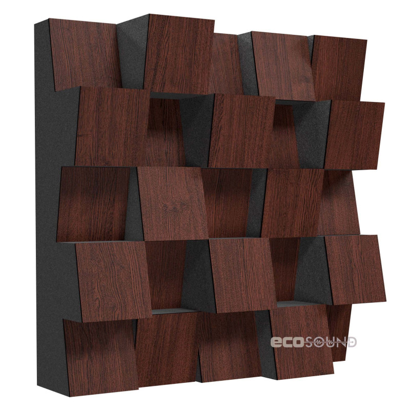 Acoustic diffuser-diffuser Ecosound EcoDiff Apple-Locarno 50 x 50 cm 153 mm brown 