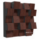 Acoustic diffuser-diffuser Ecosound EcoDiff Apple-Locarno 50 x 50 cm 153 mm brown 