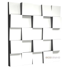 Acoustic diffuser-diffuser Ecosound EcoDiff HDF-White 50 x 50 cm 53 mm white 