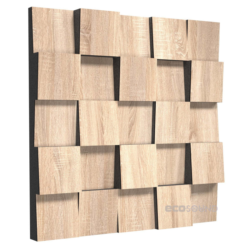 Acoustic diffuser-diffuser Ecosound EcoDiff Apple-Locarno 50 x 50 cm 53 mm brown 