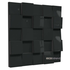 Acoustic diffuser-diffuser Ecosound EcoDiff Plastic Black 50 x 50 cm 53 mm black plastic 