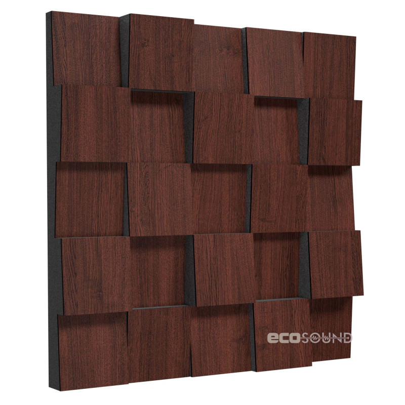Acoustic diffuser-diffuser Ecosound EcoDiff Apple-Locarno 50 x 50 cm 53 mm brown 