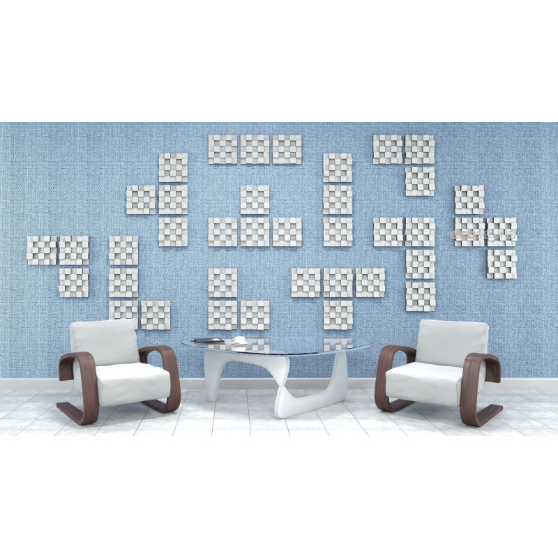 Acoustic diffuser-diffuser Ecosound Ecodiff SM HDF-White 25 x 25 cm 53 mm white 