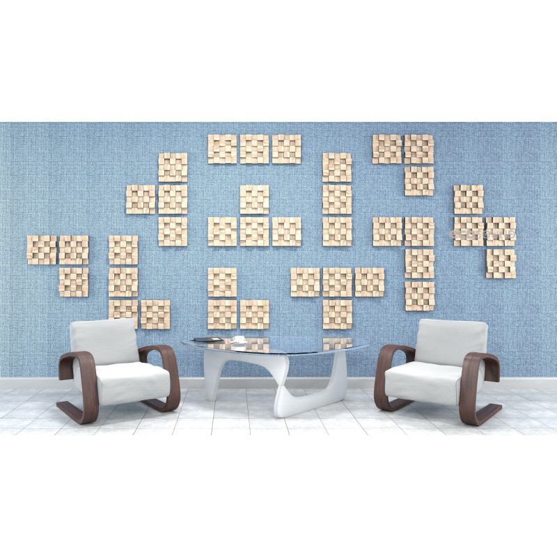 Acoustic diffuser-diffuser Ecosound Ecodiff SM Lt-Sonoma-Oak 25 x 25 cm 53 mm latte 