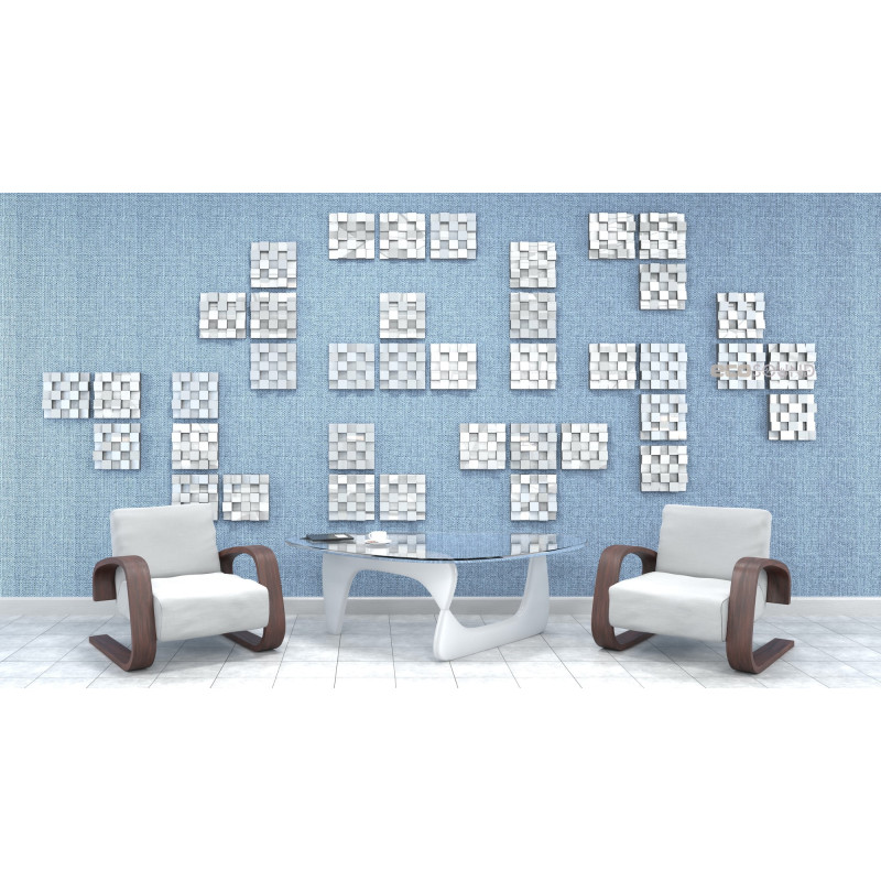 Acoustic diffuser-diffuser Ecosound Ecodiff SM Plastic-White 25 x 25 cm 53 mm white plastic 