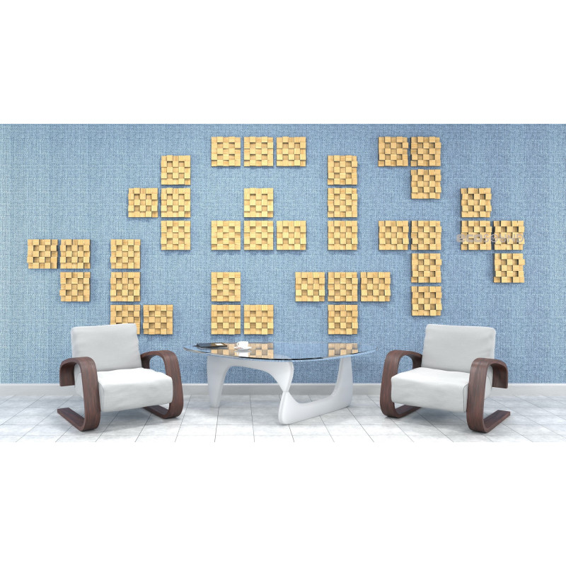 Acoustic diffuser-diffuser Ecosound Ecodiff SM Sherwood-Oak 25 x 25 cm 53 mm light oak 