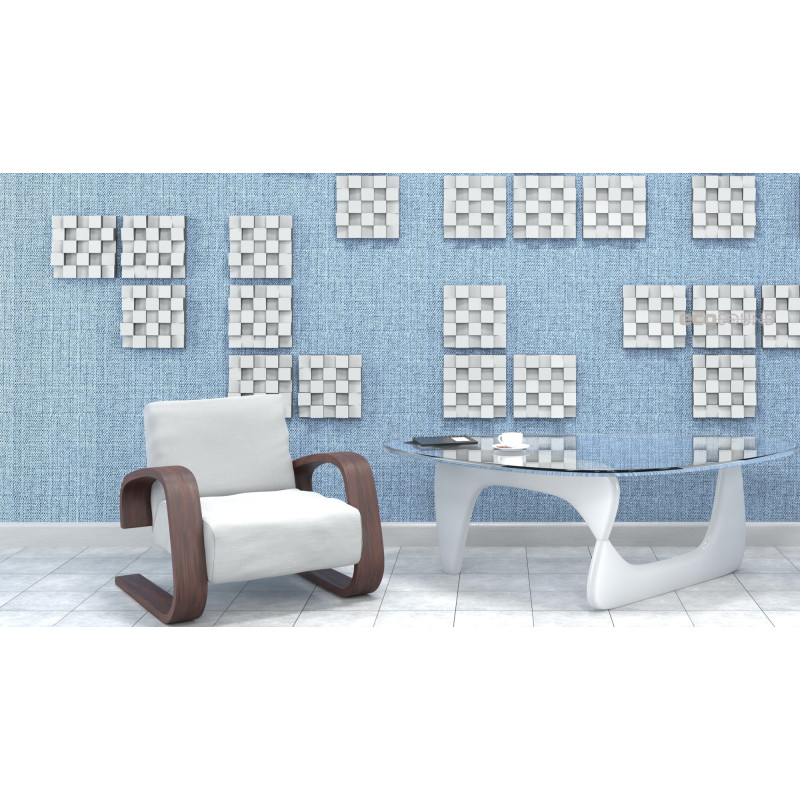 Acoustic diffuser-diffuser Ecosound Ecodiff SM HDF-White 25 x 25 cm 53 mm white 