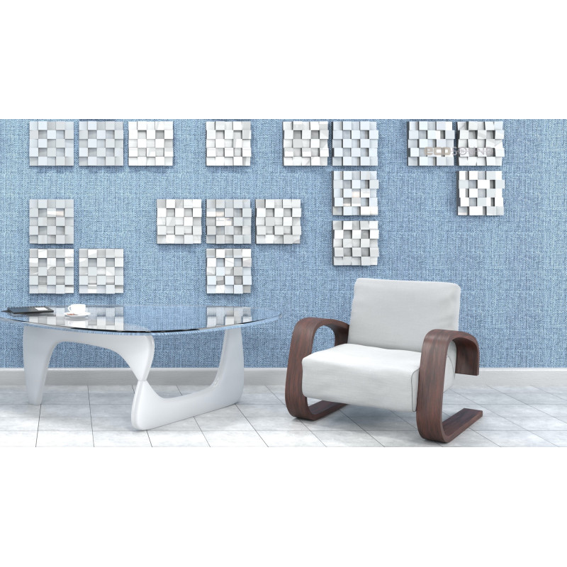 Acoustic diffuser-diffuser Ecosound Ecodiff SM Plastic-White 25 x 25 cm 53 mm white plastic 