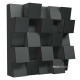 Acoustic diffuser-diffuser Ecosound Ecodiff SM HDF-Black 25 x 25 cm 53 mm black 
